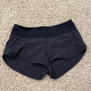 Black Lululemon Speed Up Shorts